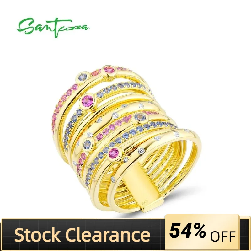 

Женское кольцо SANTUZZA, с серебряным покрытием, с желтым золотом