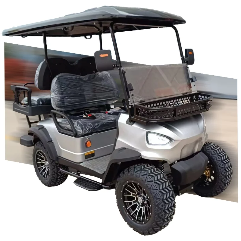 2023 New Model 4 Wheel Drive Golf Cart Electric 4 Seater Soft Seater with Speaker