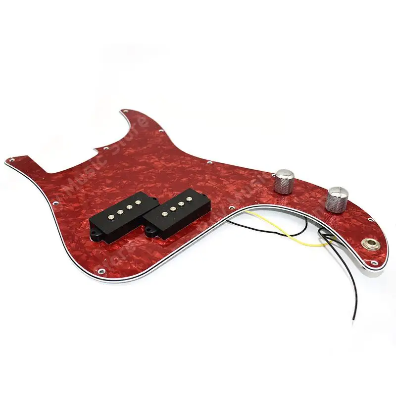 Pickguard Prewired PB Bass Guitar Pickguard Pickup with Knob Pots Kit Body Project Assembly for Precision PB Bass Replacement