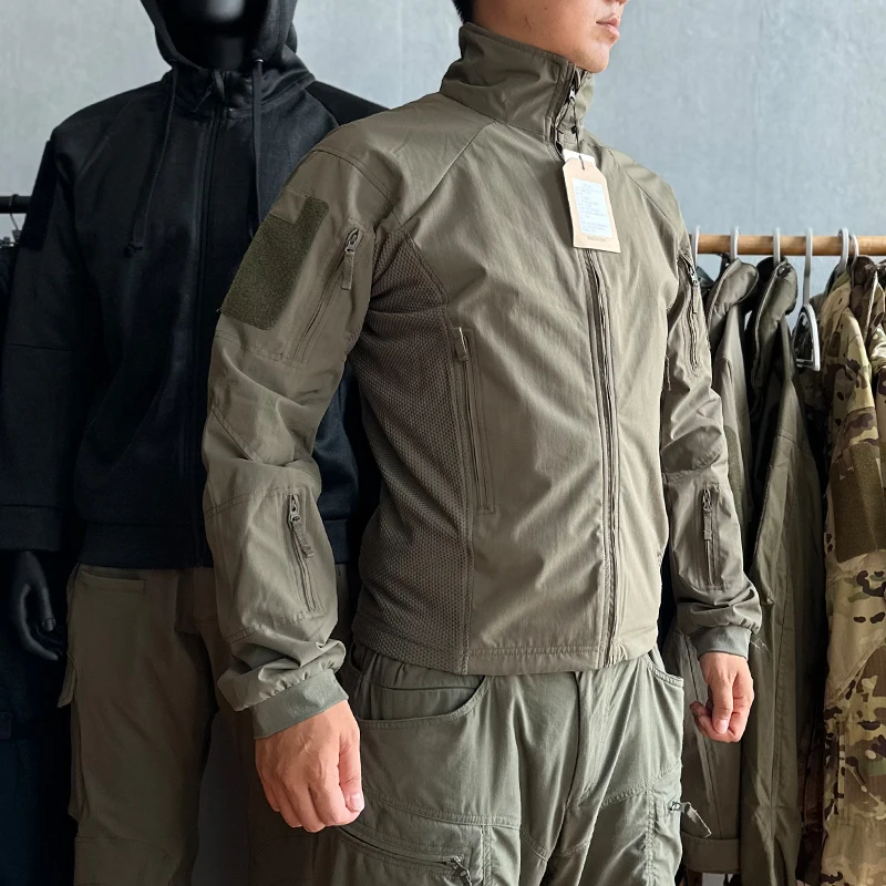 PRO Kurtka taktyczna Outdoor Combat Training Coat Oddychająca Softshell CS Tactic Sportowa odzież kamuflażowa Camping Jakcet — zdjęcie 4