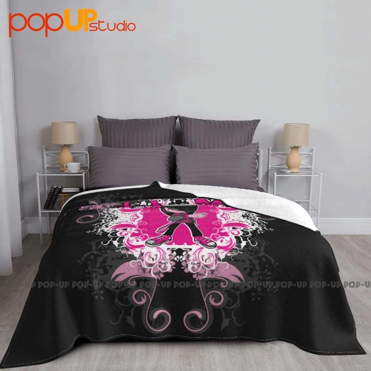 Emo Boy Skeleton Skull Cool Blanket Luxury Flannel Coral Fleece Cover Blanket Sleeping Sheets