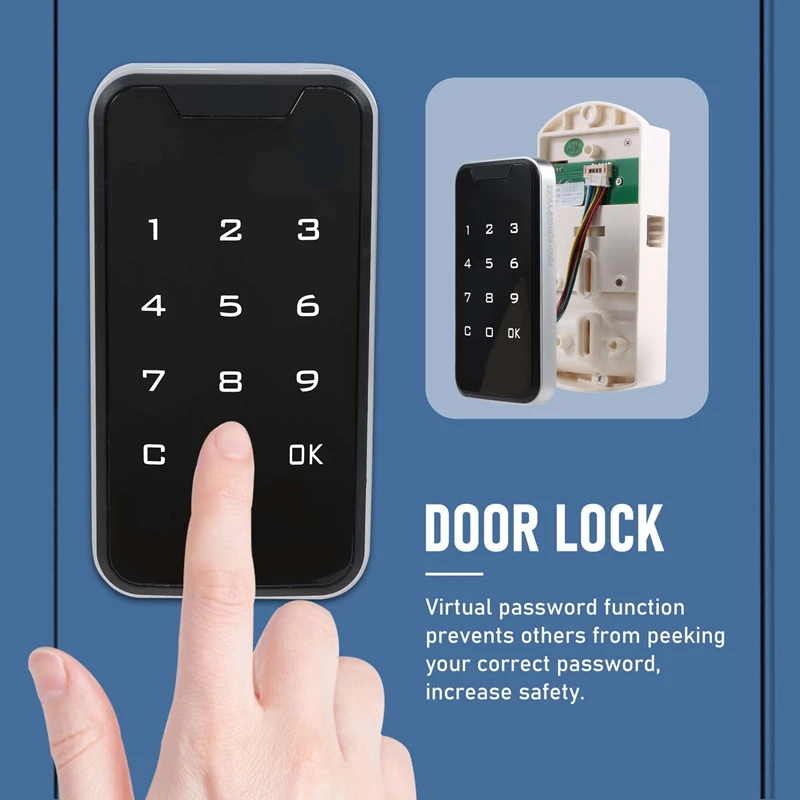 Electronic Smart Digital Electronic Door Lock Fingerprint Press Password Keyless Keypad