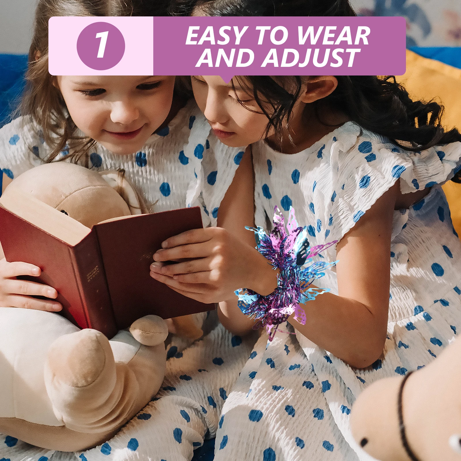 6 قطع من زهور اليد للرقص للأطفال يهتف الكريات زعيم حفلة موسيقية المشجع لعبة البلاستيك الهتاف زي #5