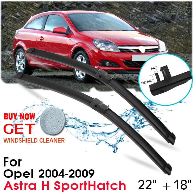 Xe Lưỡi Dao Trước Cửa Sổ Kính Chắn Gió Cao Su Silicon Chịu Nhiệt Khăn Lau Cho Opel Astra H SportHatch 2004-2009 22 "+ 18" Phụ Kiện Xe Hơi