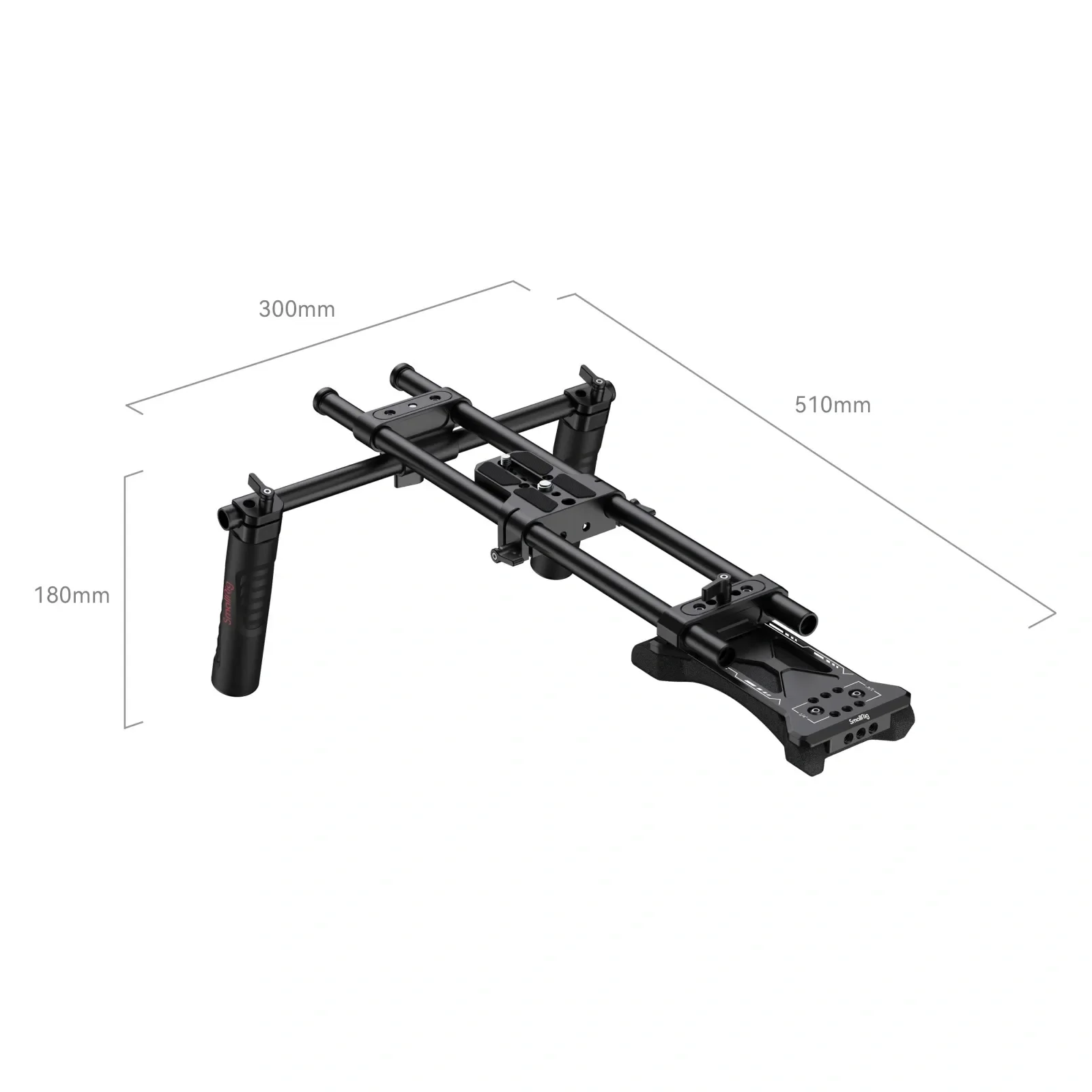 SmallRig Universal Basic Shoulder Kit for shoulder shooting mode Multiple 1/4-20 threaded holes to mount other accessories 2896C