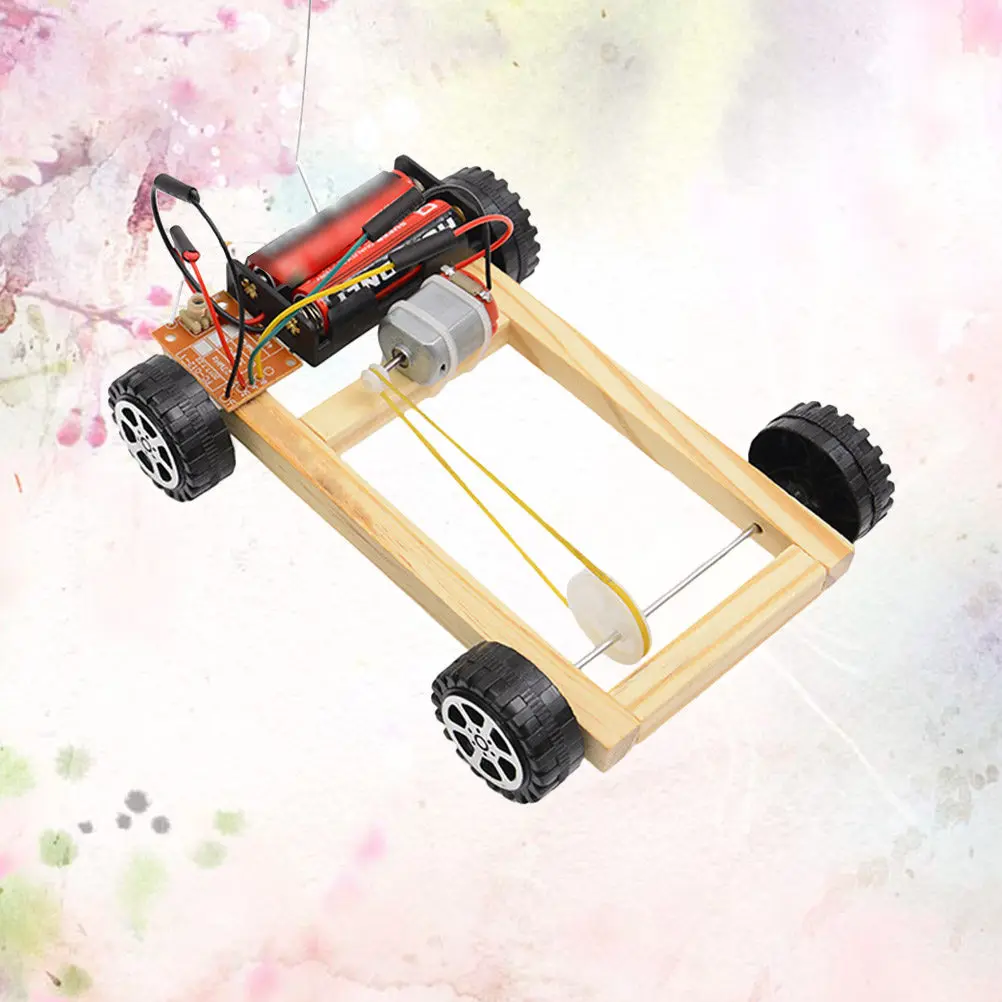 

Creative Four-Wheel Drive Remote Control Mini Car DIY Assembled Kids Science Educational Project Students Technology Racing Cars