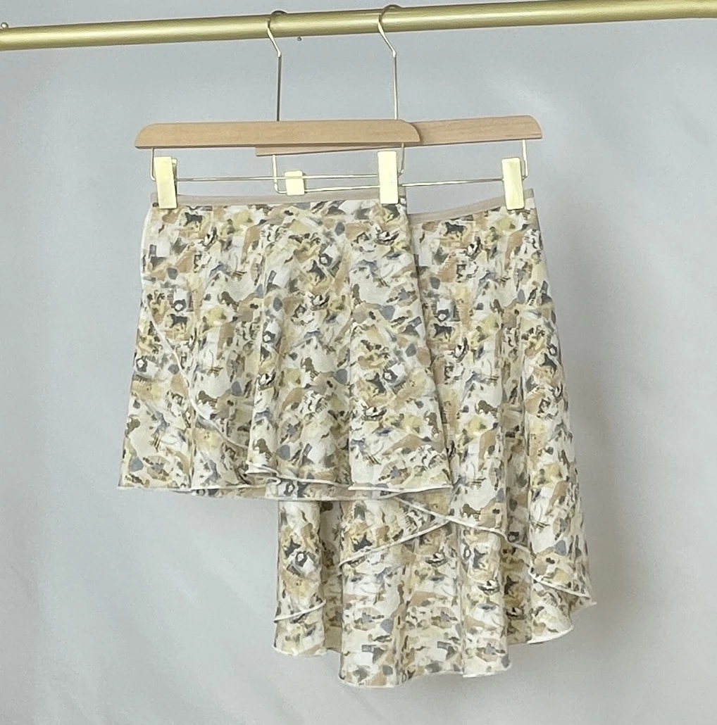 Personalizado feminino adulto ballet dança traje de uma peça rendas até tie dye dança clássica yoga treinamento corporal saia curta vestido tutu