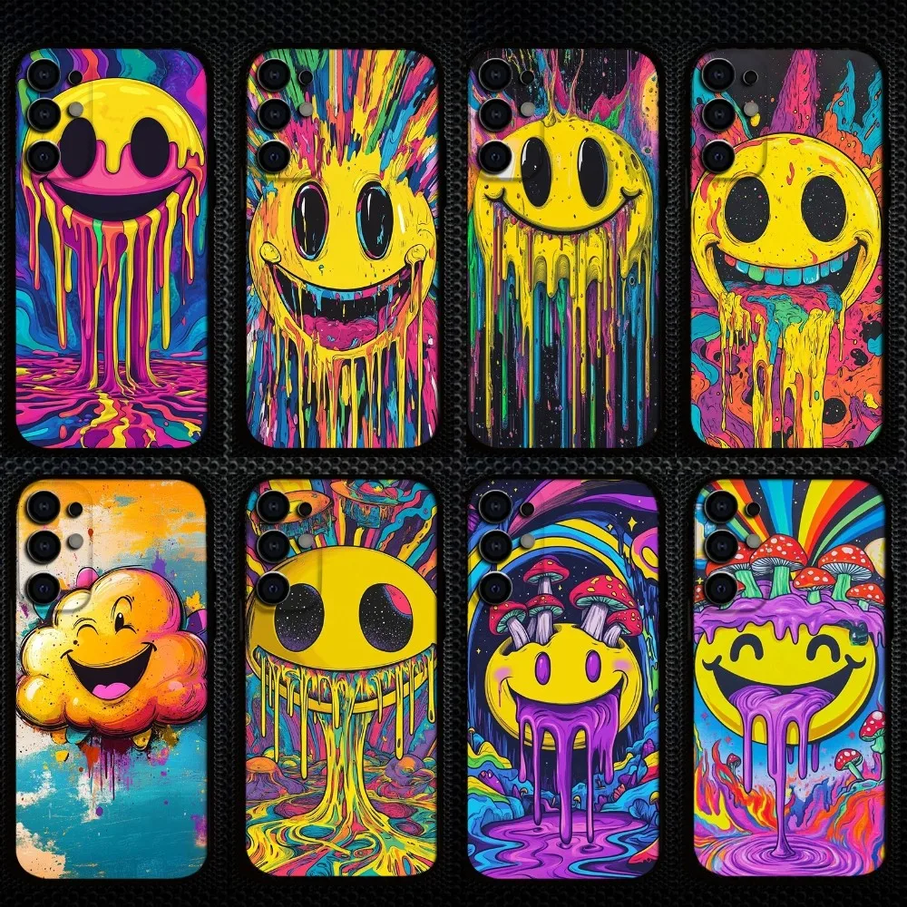 

Crazy Smile Face Phone Case For Samsung S25/S24/S23/S22/S21/S20/Plus,Fe,Lite/Others Black Cover
