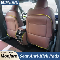 LINNUNU Fit for Geely KX11 Monjaro Manjaro 2022 2023 tappetini Anti-calcio seggiolino auto cuscino posteriore Anti bambino Kick Dirty Protector Interior