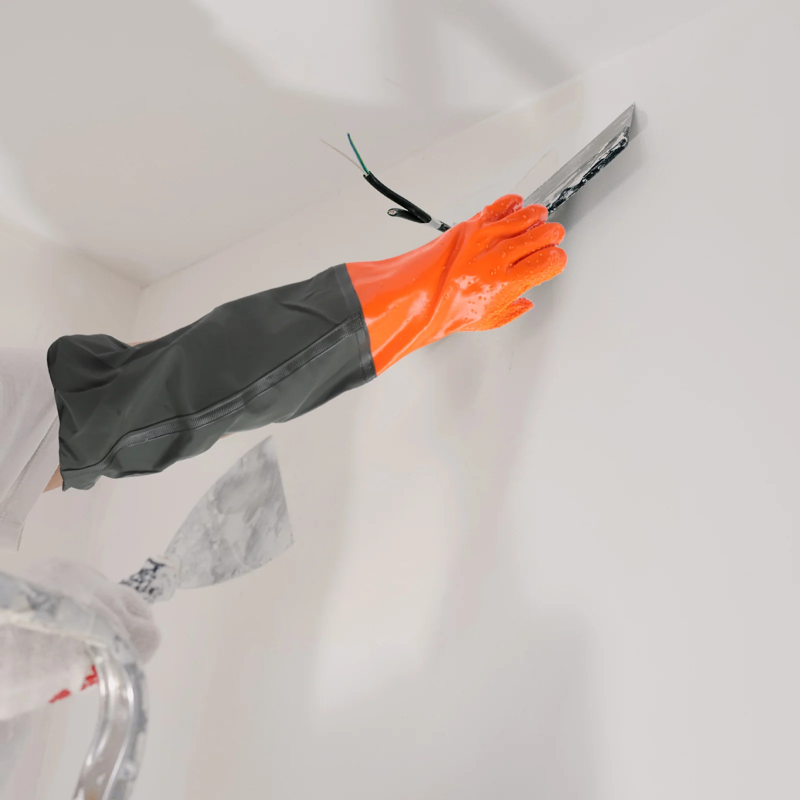 Guantes impermeables Extra largos calentados para hombres multifunción pescado esquí jardinería tela lavavajillas trabajo pesca