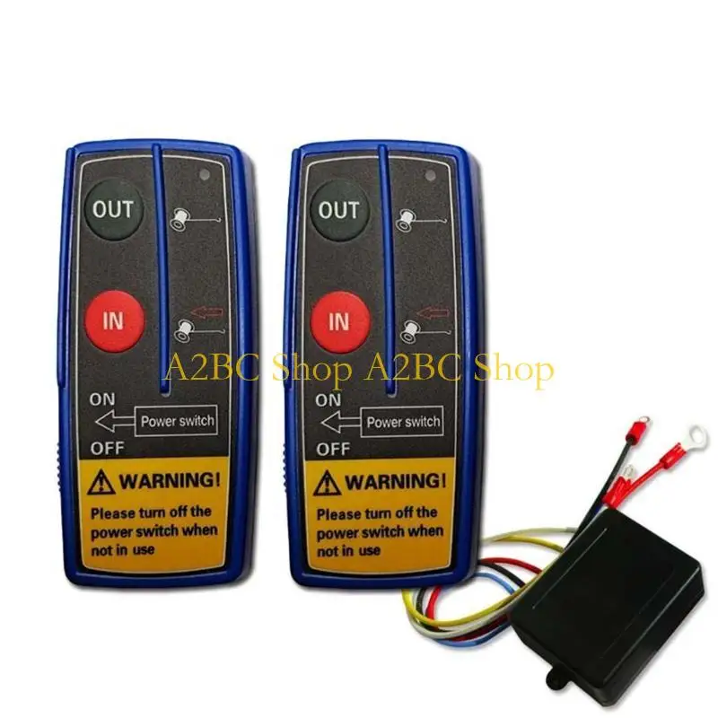 A2BC 12V-24V Recovery Wireless Electric Digital Winch Remote Control for Truck ATV SUV Trucks Handset Switch Controller