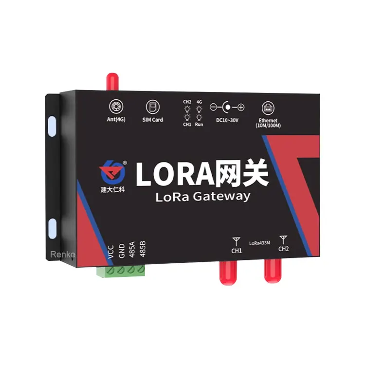 Renke Collect Multi LoRa Sensors 3km Long Range Wireless LoRa Gateway with Ethernet RS485 Upload