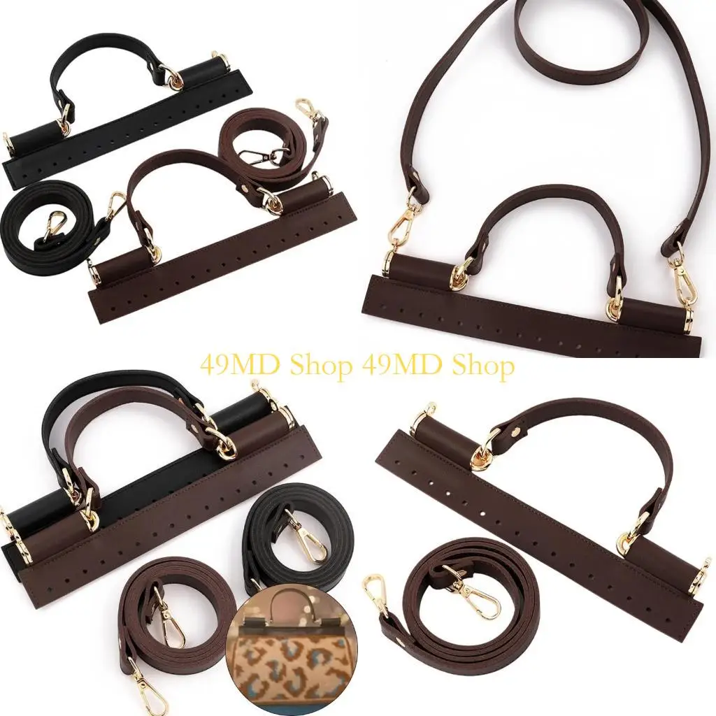 

49MD Fashionable Handcraft PU Leather Bag Cover Handle and Crossbody Strap Accessory