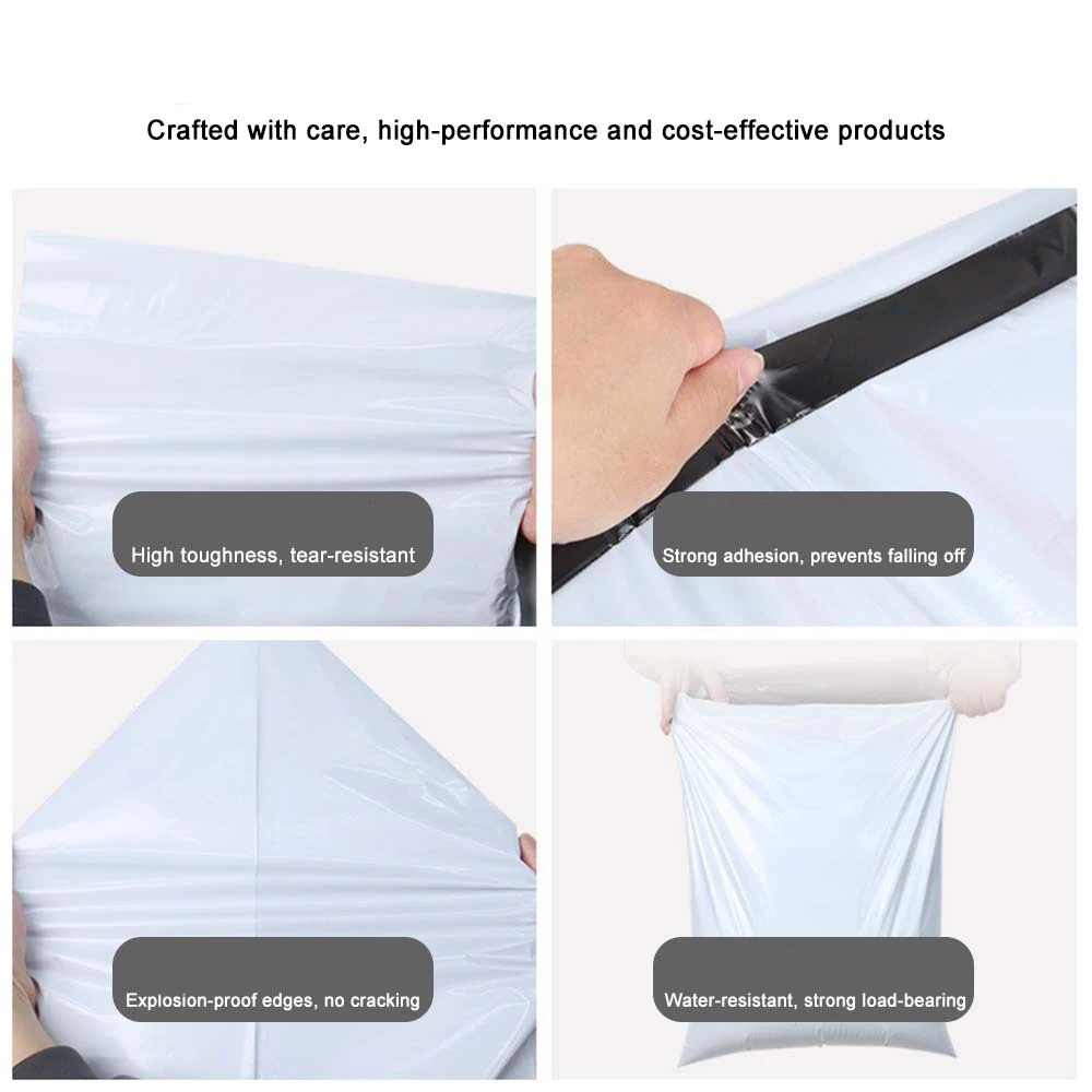 10 Stück Express-Verpackungsbeutel, Umschläge, Aufbewahrungsbeutel, weiße Postbeutel, selbstklebende, versiegelte Express-Beutel – Detail 2