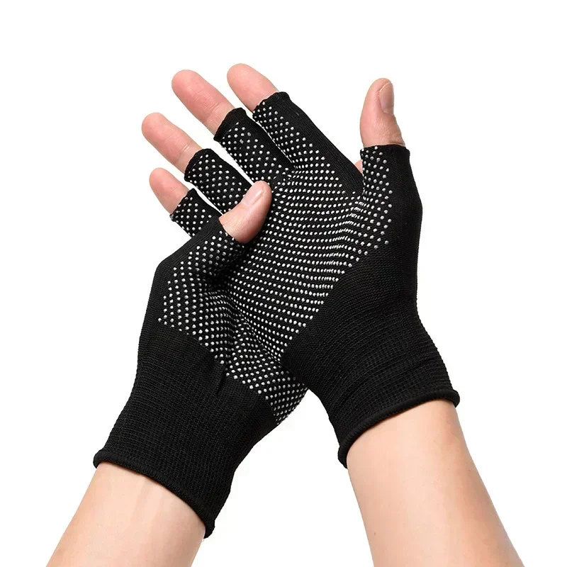 Summer Sunscreen Cycling Gloves  Dot Anti-Slip Riding Outdoor Sports Half Finger Gloves Breathable MTB Bike Bicycle Gloves