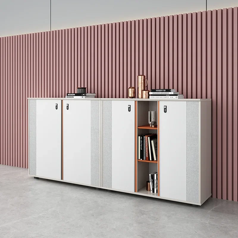 HYS document display cabinet boss table background cabinet wooden office furniture office book storage cabinet