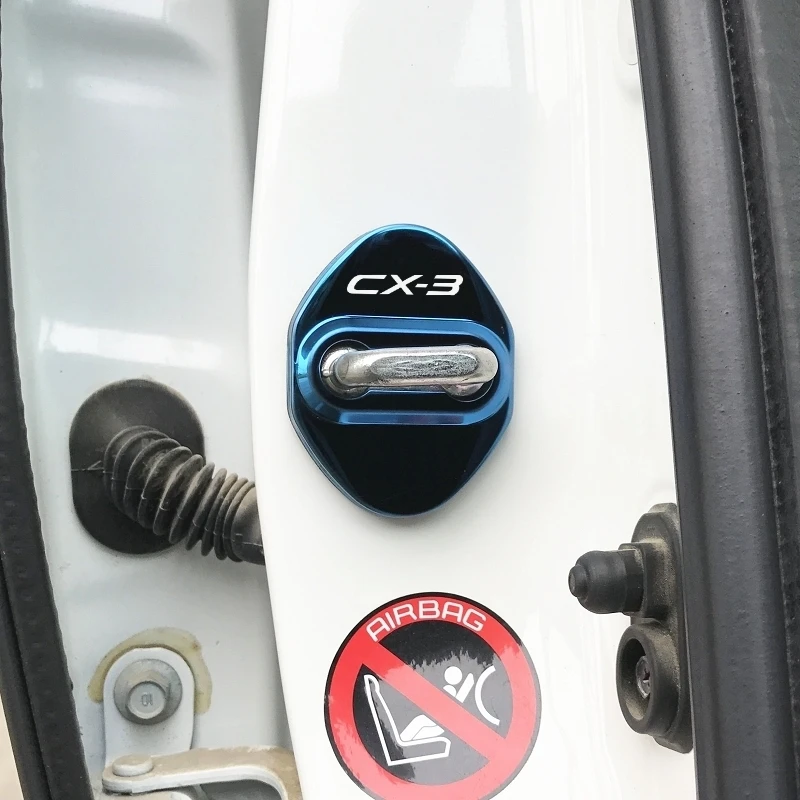 4pcs/set Car Door Lock Protective Cover Case Badge Anti-rust Stickers Emblem for Mazda CX-3 CX3 Logo Auto Styling Accessories - view 5