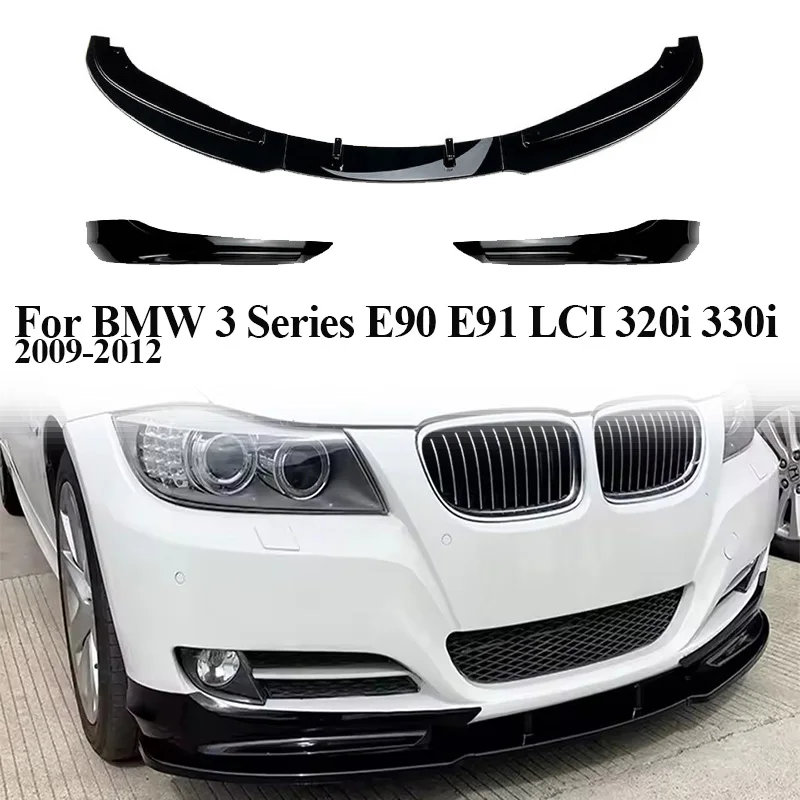 Auto Frontschürze Lip Splitter Für BMW 3er E90 E91 LCI 320i 330i 2009-2012 Diffusor Körper Kits spoiler Stoßstange Auto Zubehör