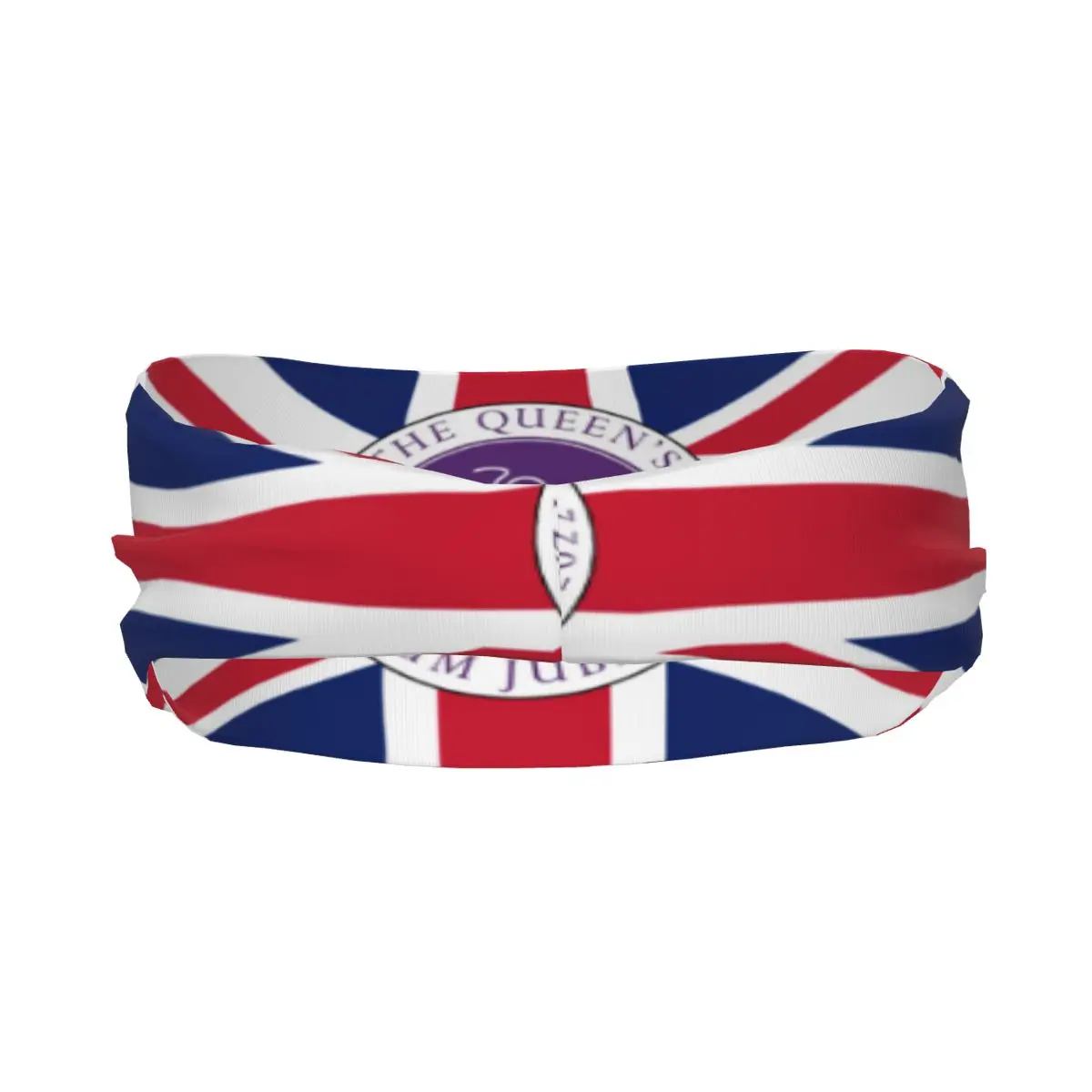 Elizabeth II Flag Elastic Hair Band Yoga Headband Makeup Hair Hoop Headwrap