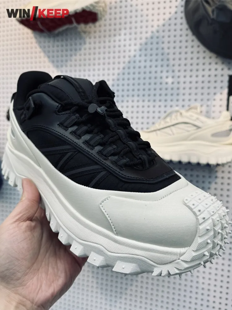 

Мужская и женская уличная дышащая обувь на шнуровке в стиле пэчворк с увеличенной высотой и толстой подошвой, спортивная удобная удобная обувь для скалолазания