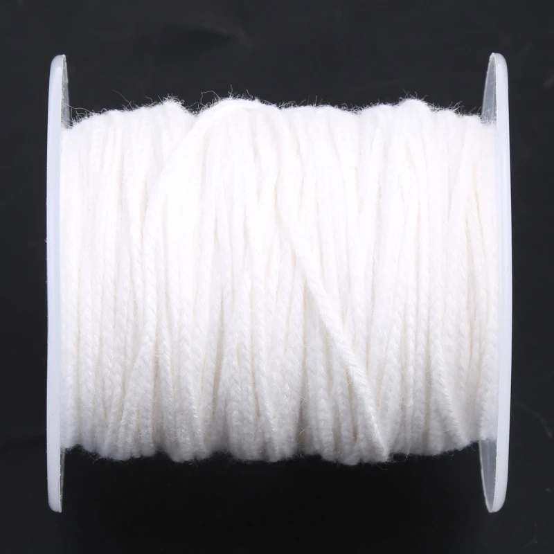 1 Roll 200 Feet 61M White Wick Cotton Woven Wick for Candle DIY And Making Supplies 240in