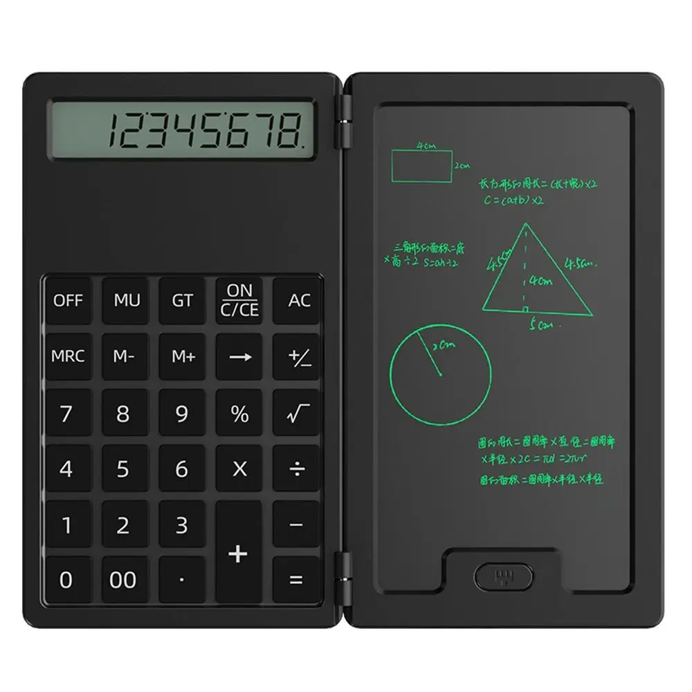 12-Digit Scientific Calculators With Stylus LCD Notepad Math Calculator Foldable Writing Pad Accounting Calculator Students