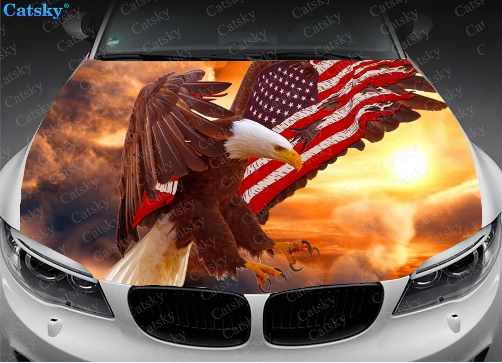 

Eagle Animal Bird Tuning Engine Car Hood Decal Vinyl Sticker Wrap Graphic Hood Decal Pattern Custom Fit Any Car Sticker