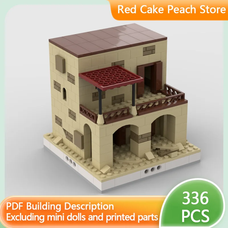 

Набор для сборки модульного домика в пустыне, модель MOC, строительные блоки, игрушка для детей, подарок на праздник