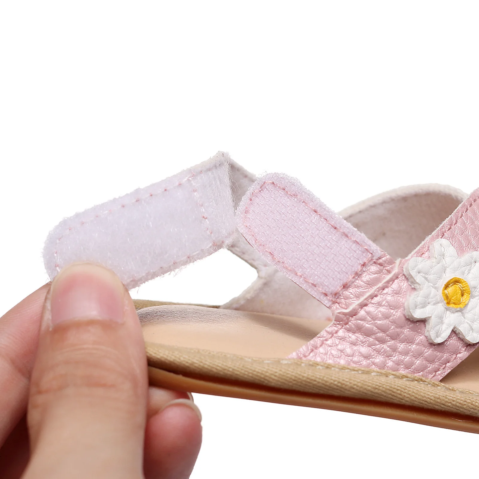 Ma & baby-zapatos de verano para niña, sandalias de piel sintética con estampado Floral de margaritas, suaves, de 0 a 18 meses