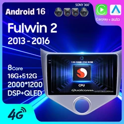 Android 16 Car Radio For Chery Fulwin 2 Very A13 2013 2014 2015 2016 Carplay Auto GPS Multimedia WIFI+4G Player Video DVD Stereo