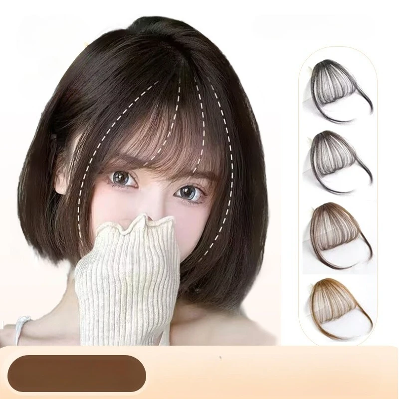 

Парик Мини-челка Воздушная челка Искусственная челка Женская реалистичная челка Синтетический парик Шиньон Парик с тонкой челкой