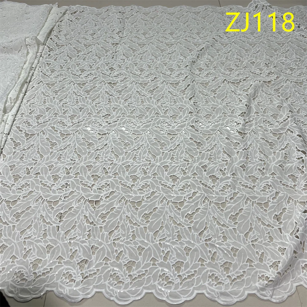 2026 NEW High Quality African Nigerian Tulle Lace Fabric Embroidery Party Dress Sequins French Guipure Fabric For Sewing 5Yards view 5