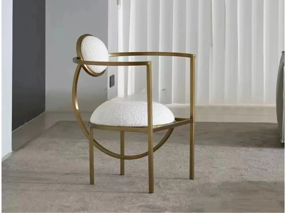 

For Nordique lumière luxe salle à manger chaise mode ins salle à manger chaise maison en fer forgé simple moderne adulte