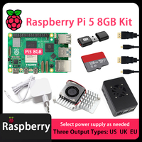 Raspberry Pi 5 8GB Board and Pi5 8GB Kit ,bcm2712 , 128GB SD Card, radiator, Power Supply,Pi5 8GB Board, Card Reader,HDMI Cable