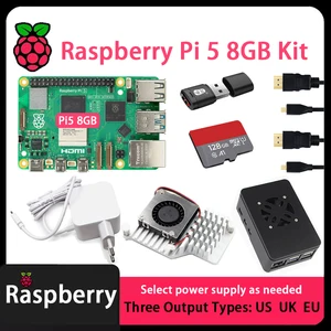 Raspberry PI 5 8GBボードおよびPI5 8GBキット、BCM2712、128GBカード、ラジエーター、電源、PI5 8GBボード、カードリーダー、HDMIケーブル 8ベストセールスオレンジPI 8GB RAM -№7
