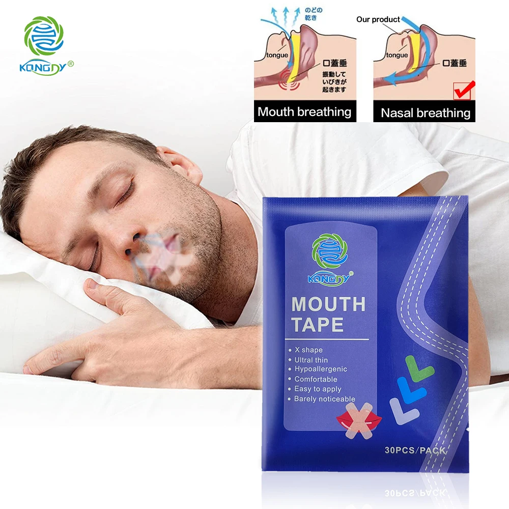 30Pcs Anti Snoring Sleep Strips Sticker Aid Device Gentle Less Mouth Improve Stop Snore Mouth Correction Sticker Tape