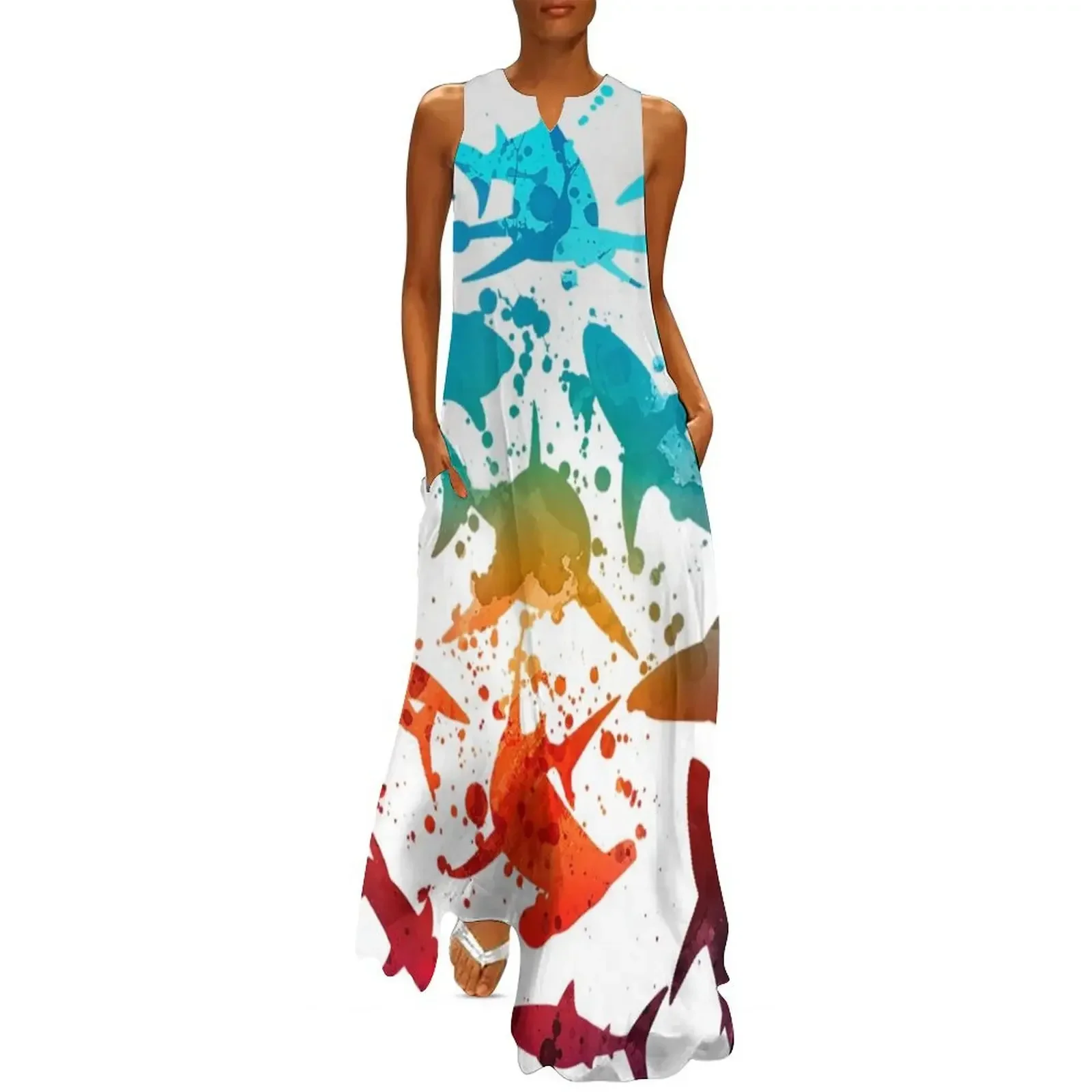 

Hummer Shark, blue Shark, Whale Shark, White Shark Long Dress evening dresses ladies Dress