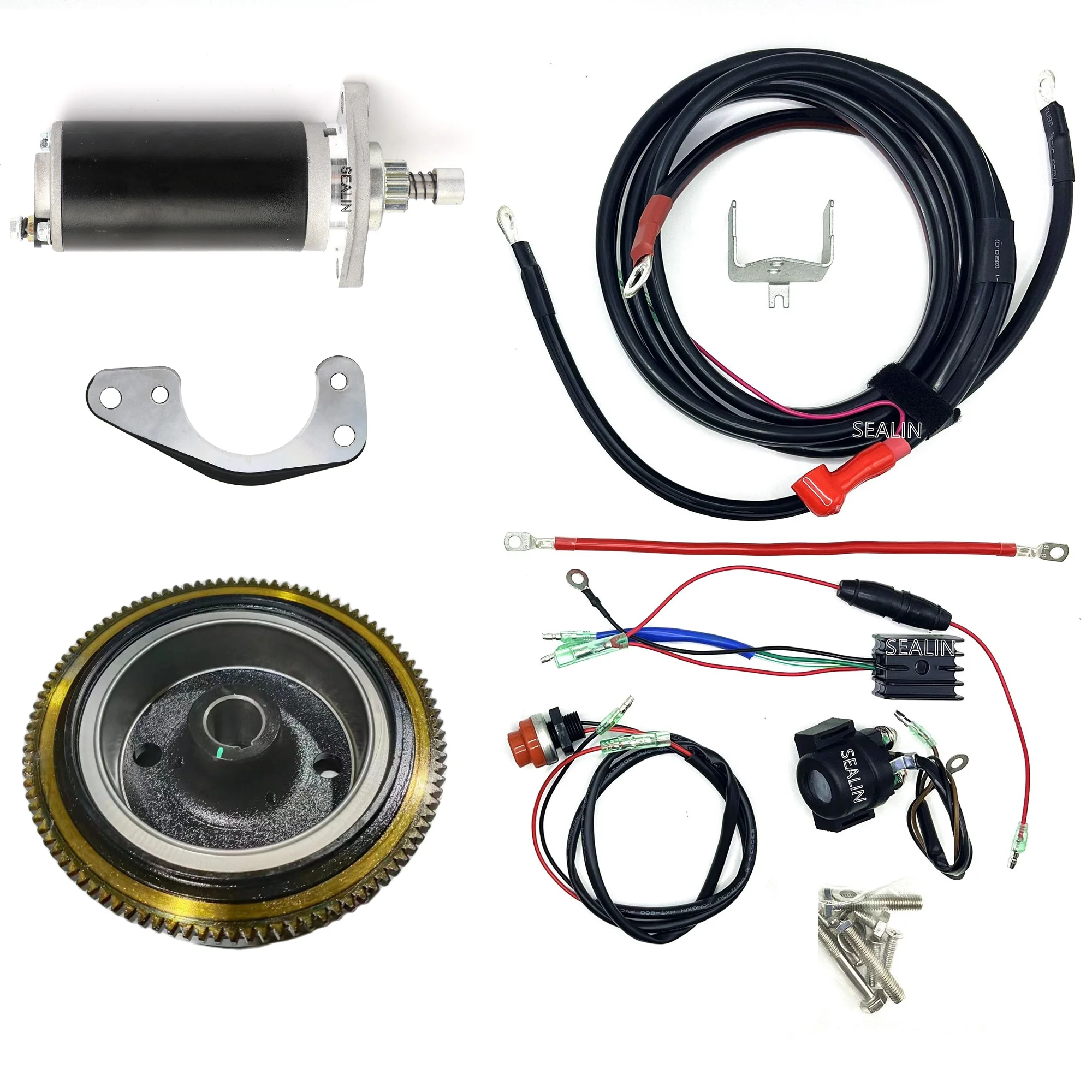 ELECTRIC START KIT FOR MERCURY TOHATSU 15HP 18HP 2 STROKE OUTBOARD MOTOR