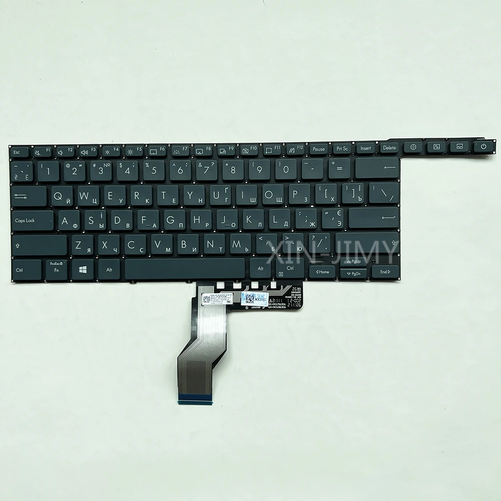 Imagem -03 - Russo ru Teclado Retroiluminado para Asus Zenbook Pro Duo 15 Ux582 Ux582lr Ux582hm Ux582zm Ux582zm Ux582zw Nsk-wix2bu