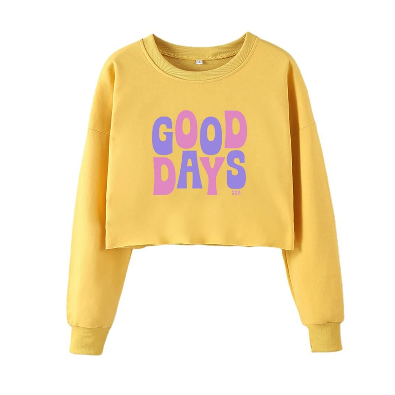 Good Days Sza Sos Music Crew Neck Sweatshirt Simple Text Trendy Style Cropped Pullover Winter Clothing Gift For Girlfriend