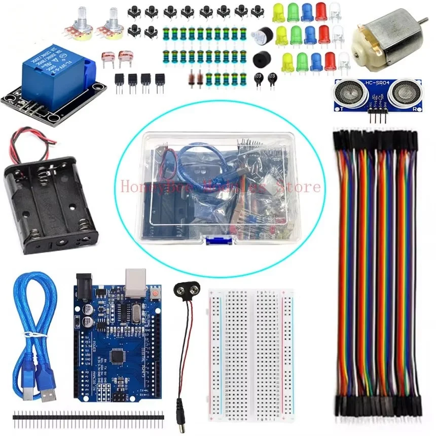 2024 nuevo kit de máquina de pruebas de 400 orificios adecuado para UNO R3 kit básico ultrasónico