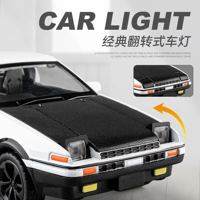 1:36 AE86 จําลองDiecastโลหะผสมรุ่นรถเสียงดึงกลับคอลเลกชันของเล่นเด็กของขวัญ