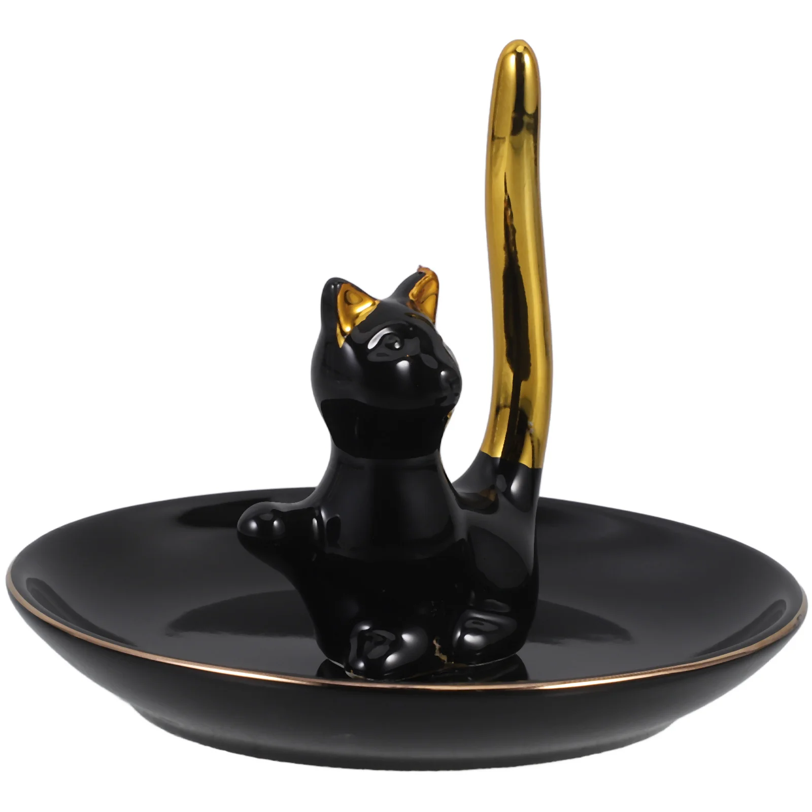 

Ceramic Jewelry Storage Tray Cute Cat Shape Elegant Organizer Trinket Dish Plate Decor Ceramic Jewelry Dish Trinket Tray