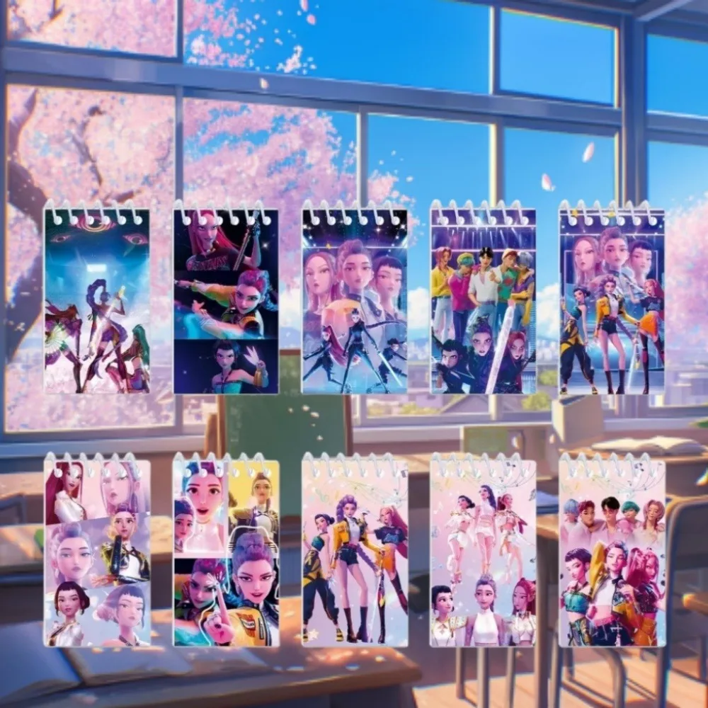 2026 NOWE 10 szt. Kpop Demon Hunter Anime Notatniki Planery Uczniowskie Przenośne Notesy Artykuły Szkolne Biurowe Akcesoria