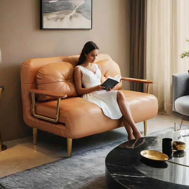 Dual-purpose single double small apartment foldable sofa bed retractable bed balcony multifunctional Internet celebrity cloud