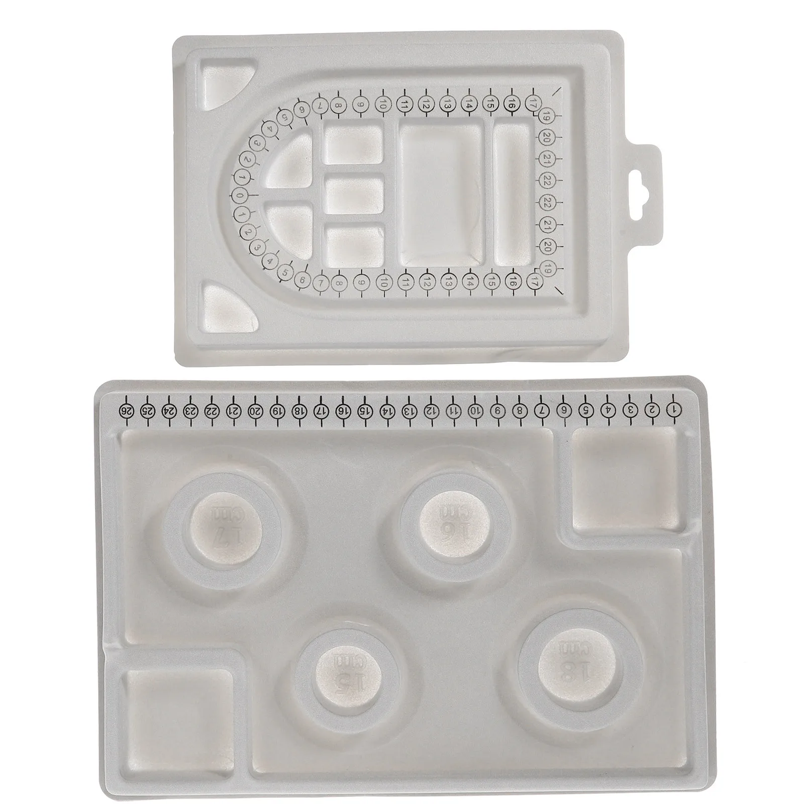 

2pcs Bead Design Tray Jewelry Beading Board Measurement Plate For Bracelet Necklace Making Organizer Tool Supply