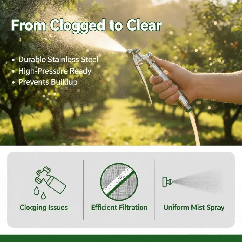 1/2Pcs Garden Accessories Stainless Steel Spray Handle Trigger Press Switch With Filter For Electric Spraying Hand Sprayer