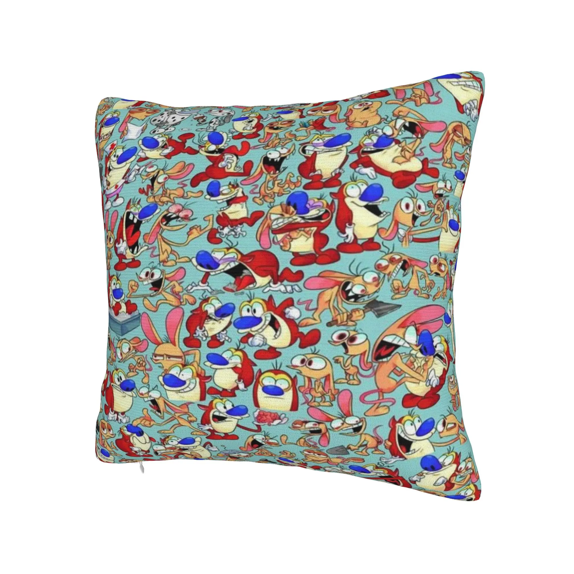 Y2K Sofa  Duo Rucksack Ren & Stimpy  Decoration Pillowcases Merch  Pillow Cover Zippered Multiple Sizes