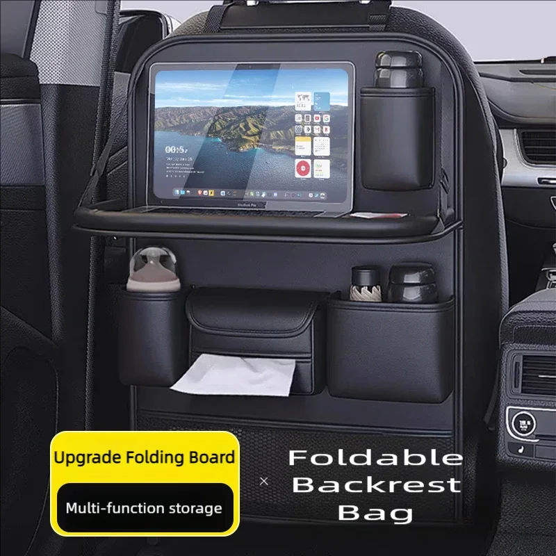 

Car Seat Back Storage Bag Hanging Bag Car Front Seats Rear Seats Storage Rack Small Table Board Car Interior Artifact