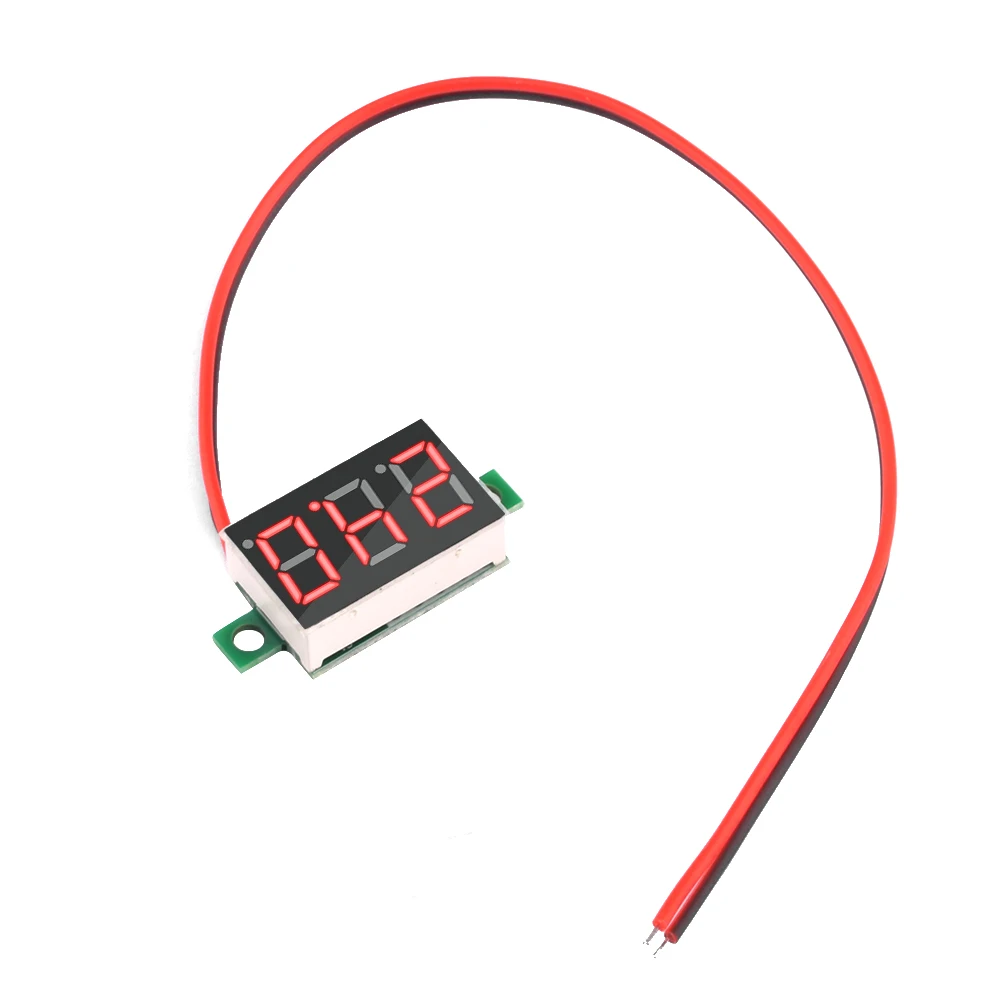0.36 โวลต์มิเตอร์เครื่องทดสอบแรงดันไฟฟ้าดิจิตอล LED Mini โมดูล DC4-30V โวลต์เครื่องวัดสําหรับรถจักรยานยนต์รถแบตเตอรี่